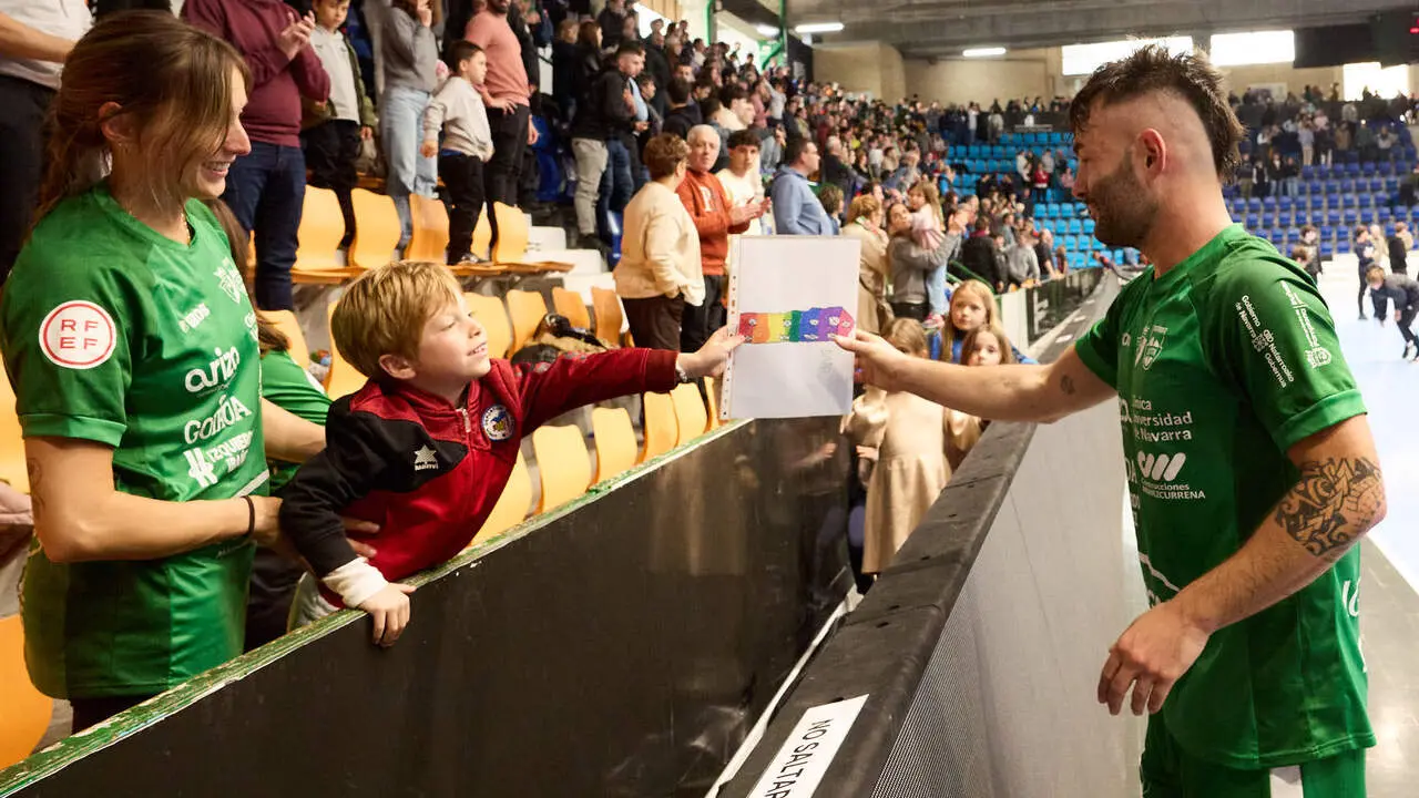 Partido de la Primera Divisi&oacute;n de F&uacute;tbol Sala entre Osasuna Magna Xota y C&oacute;rdoba Patrimonio de la Humanidad disputado en el pabell&oacute;n Anaitasuna. I&Ntilde;IGO ALZUGARAY