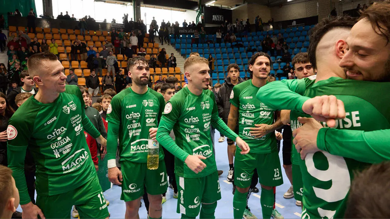 Partido de la Primera Divisi&oacute;n de F&uacute;tbol Sala entre Osasuna Magna Xota y C&oacute;rdoba Patrimonio de la Humanidad disputado en el pabell&oacute;n Anaitasuna. I&Ntilde;IGO ALZUGARAY