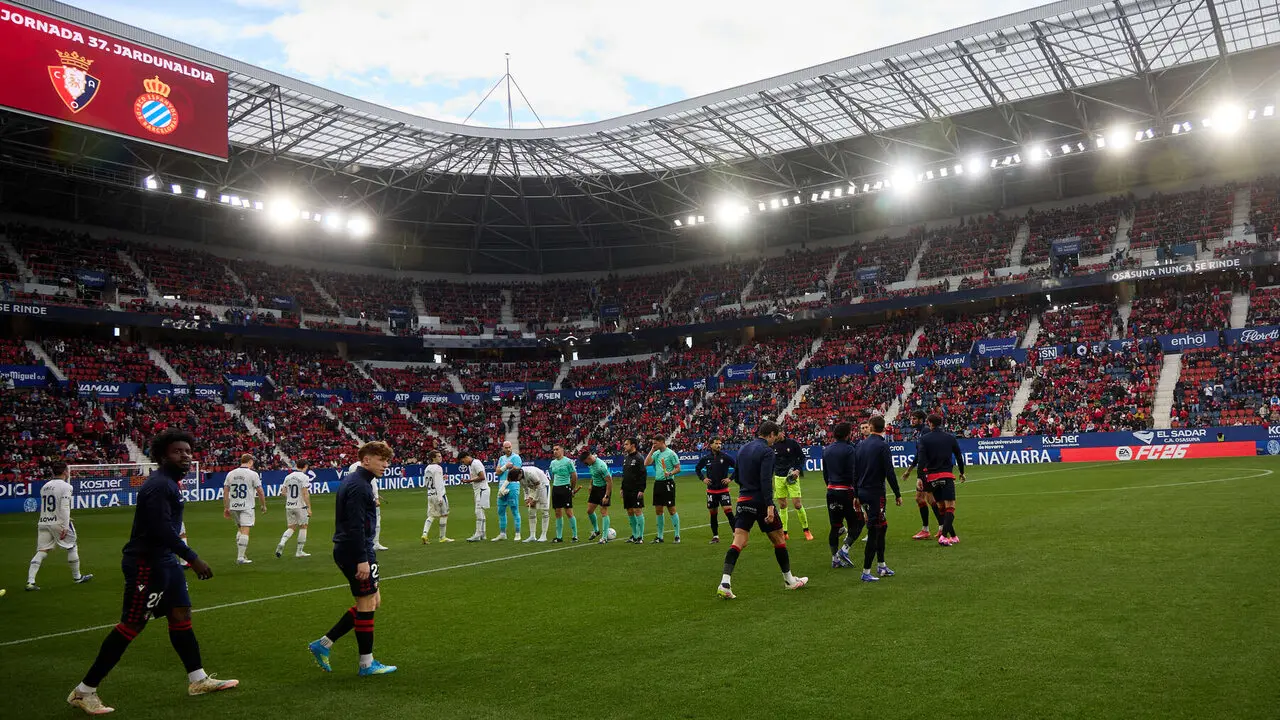 Partido de La Liga EA Sports entre CA Osasuna y RCD Espanyol disputado en el estadio de El Sadar en Pamplona. I&Ntilde;IGO ALZUGARAY