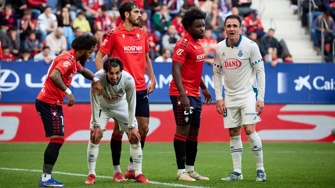 Partido de La Liga EA Sports entre CA Osasuna y RCD Espanyol disputado en el estadio de El Sadar en Pamplona. I&Ntilde;IGO ALZUGARAY