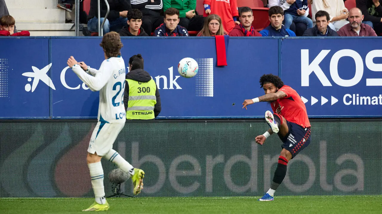 Partido de La Liga EA Sports entre CA Osasuna y RCD Espanyol disputado en el estadio de El Sadar en Pamplona. I&Ntilde;IGO ALZUGARAY