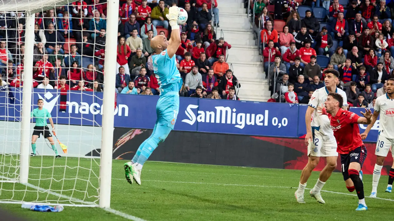 Partido de La Liga EA Sports entre CA Osasuna y RCD Espanyol disputado en el estadio de El Sadar en Pamplona. I&Ntilde;IGO ALZUGARAY