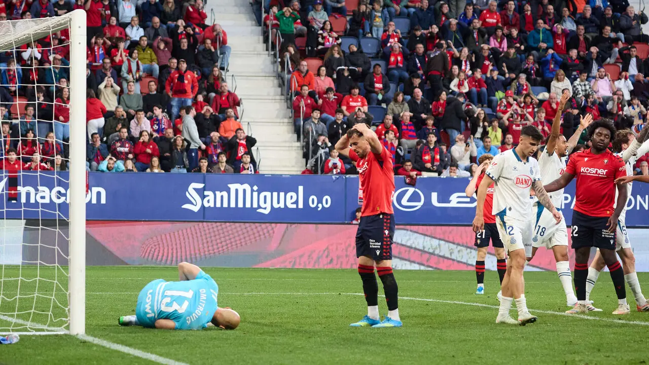 Partido de La Liga EA Sports entre CA Osasuna y RCD Espanyol disputado en el estadio de El Sadar en Pamplona. I&Ntilde;IGO ALZUGARAY