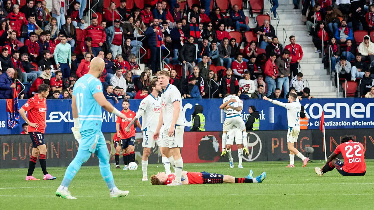 Partido de La Liga EA Sports entre CA Osasuna y RCD Espanyol disputado en el estadio de El Sadar en Pamplona. I&Ntilde;IGO ALZUGARAY