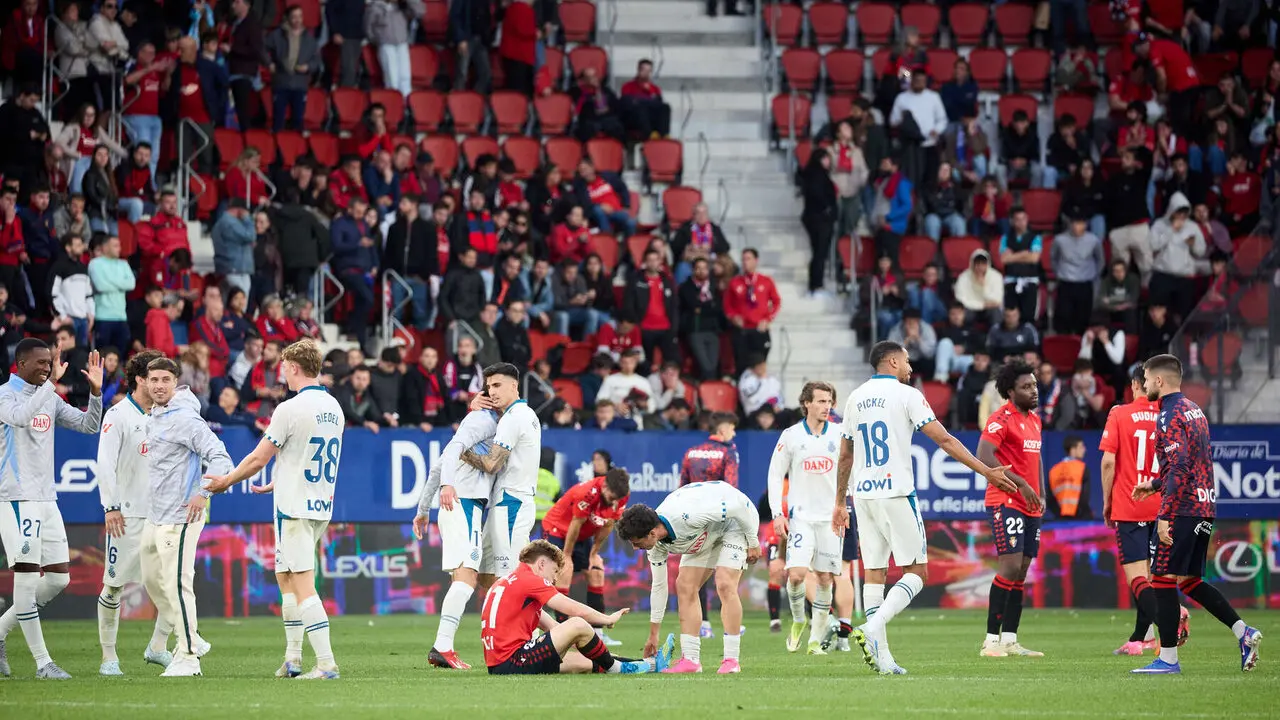 Partido de La Liga EA Sports entre CA Osasuna y RCD Espanyol disputado en el estadio de El Sadar en Pamplona. I&Ntilde;IGO ALZUGARAY