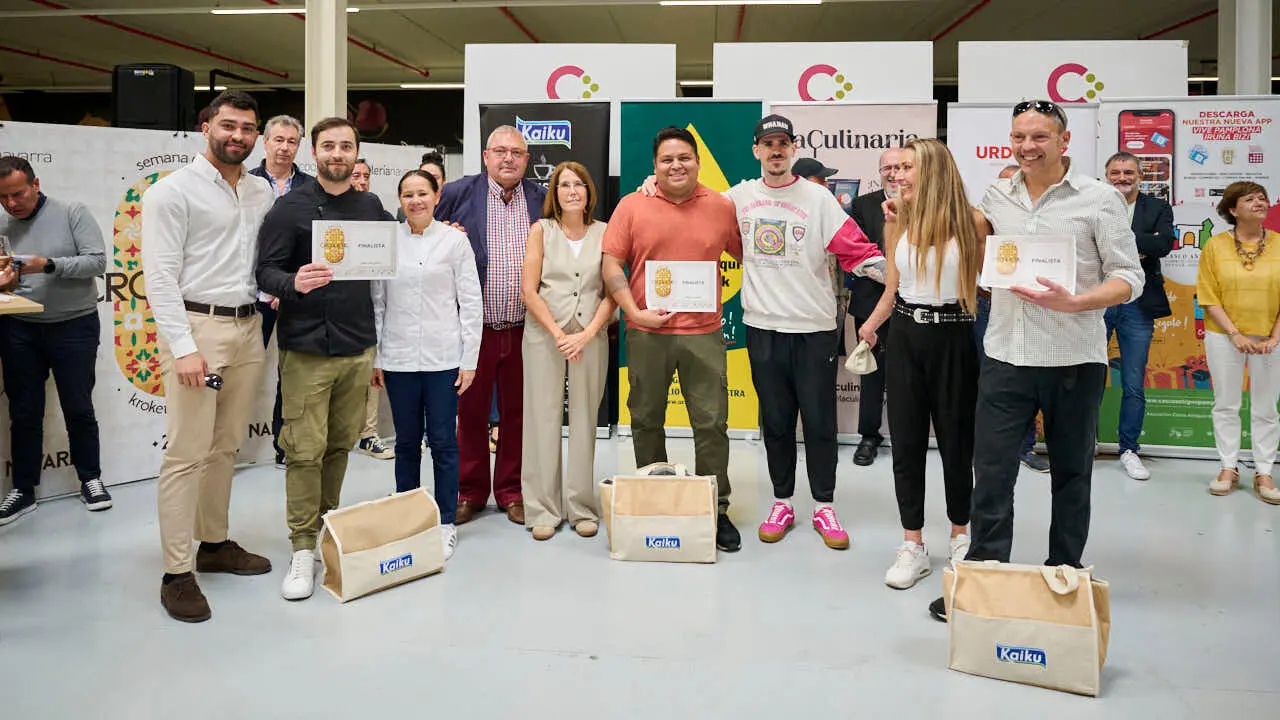 Fallo del concurso y entrega de diplomas de la IX Semana de la Croqueta de Navarra. PABLO LASAOSA
