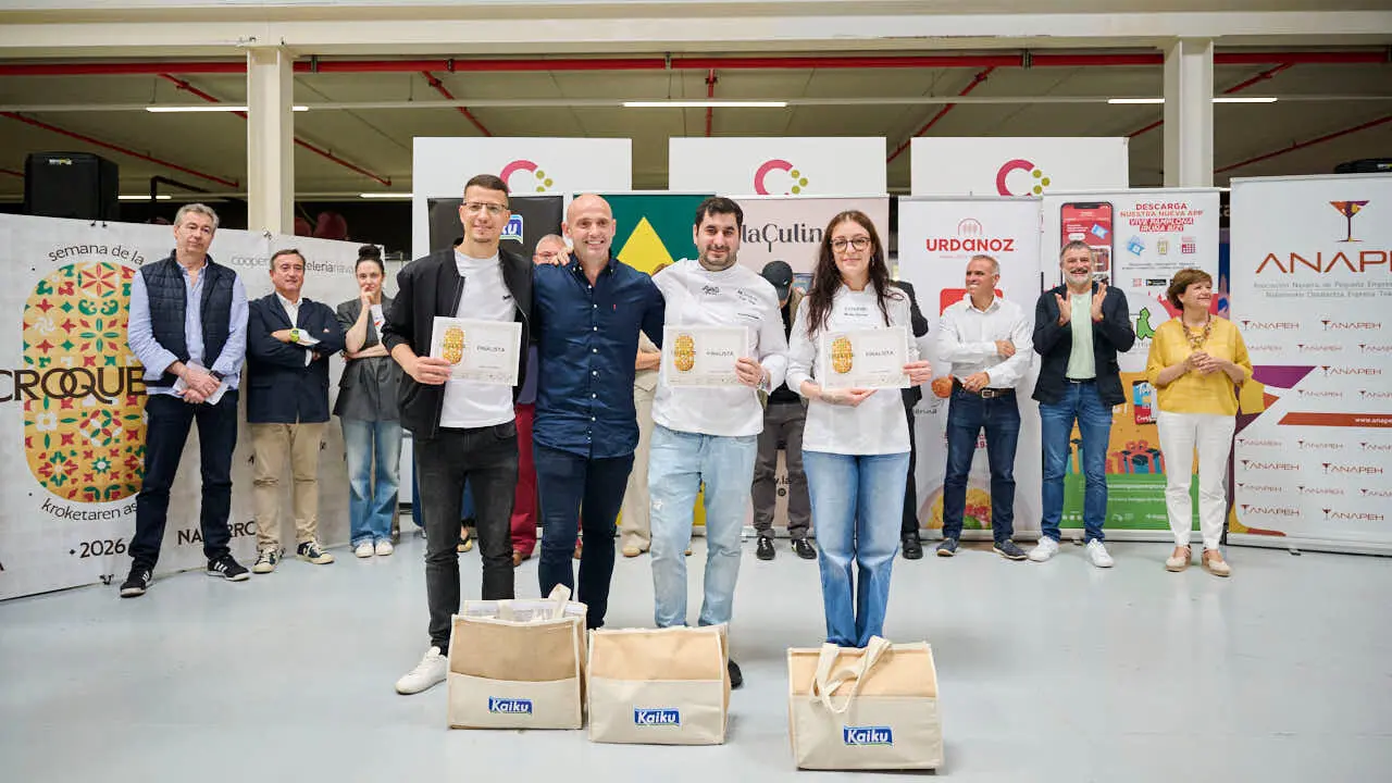 Fallo del concurso y entrega de diplomas de la IX Semana de la Croqueta de Navarra. PABLO LASAOSA