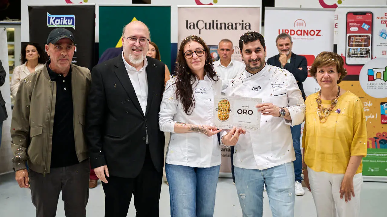 Fallo del concurso y entrega de diplomas de la IX Semana de la Croqueta de Navarra. PABLO LASAOSA