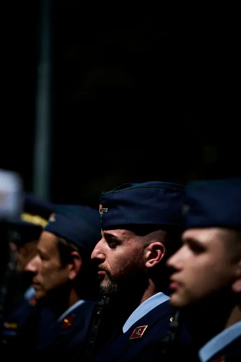 Acto Institucional del &ldquo;D&iacute;a de la Delegaci&oacute;n de Defensa en la Comunidad Foral de Navarra&rdquo;, en el que se reconoce a la Federaci&oacute;n de Casas Regionales en Navarra como al Jefe Superior de Polic&iacute;a Nacional de Navarra. PABLO LASAOSA