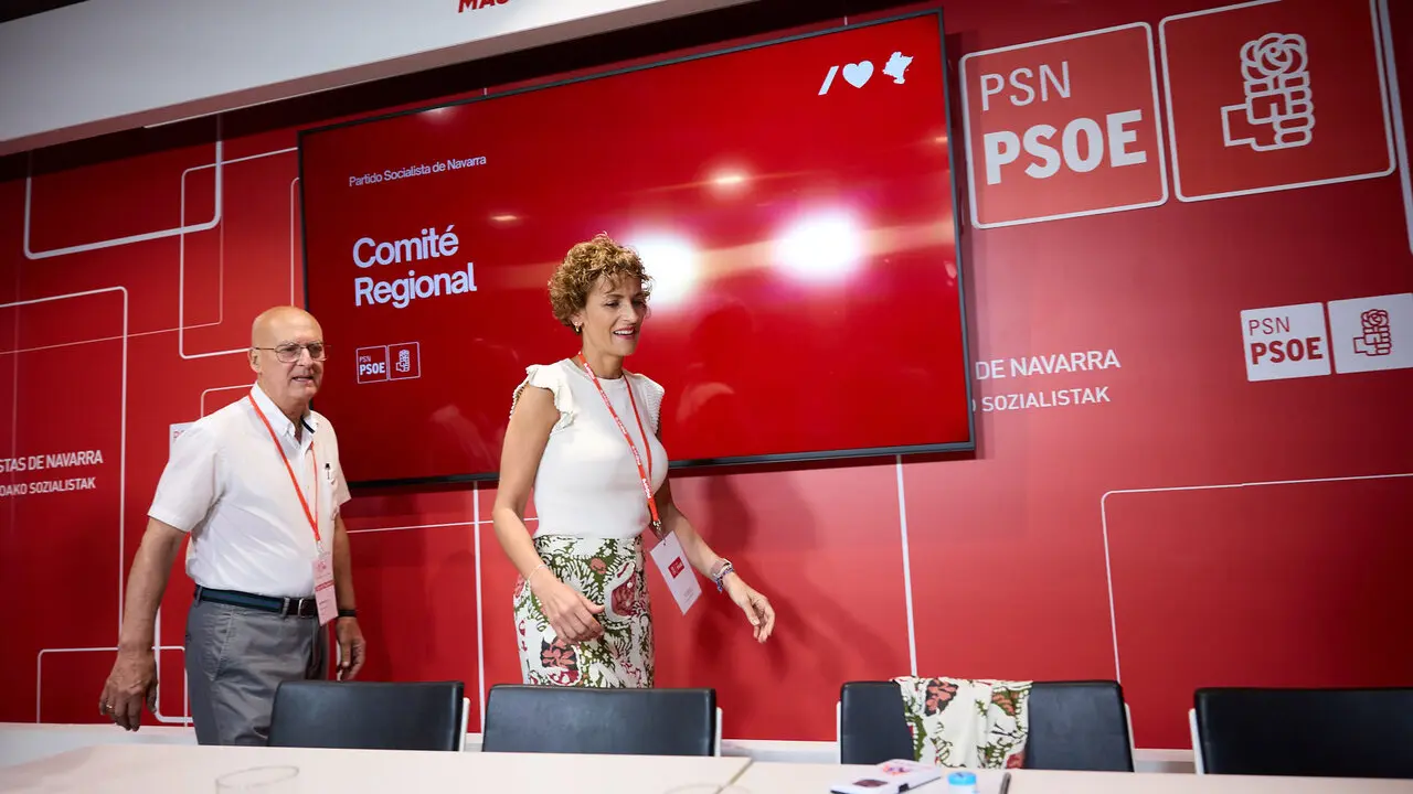 La secretaria general del PSN-PSOE, Mar&iacute;a Chivite, interviene en el Comit&eacute; Regional del partido. NAVARRA.COM