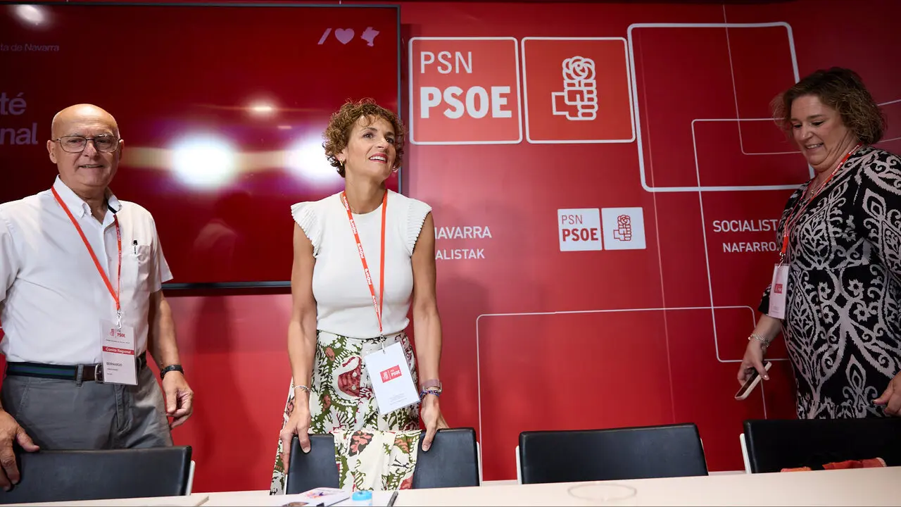 La secretaria general del PSN-PSOE, Mar&iacute;a Chivite, interviene en el Comit&eacute; Regional del partido. NAVARRA.COM
