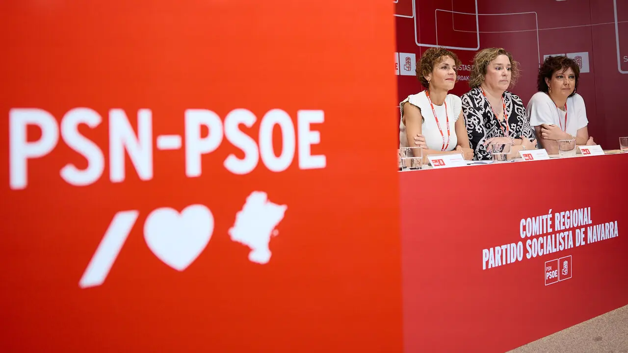 La secretaria general del PSN-PSOE, Mar&iacute;a Chivite, interviene en el Comit&eacute; Regional del partido. NAVARRA.COM