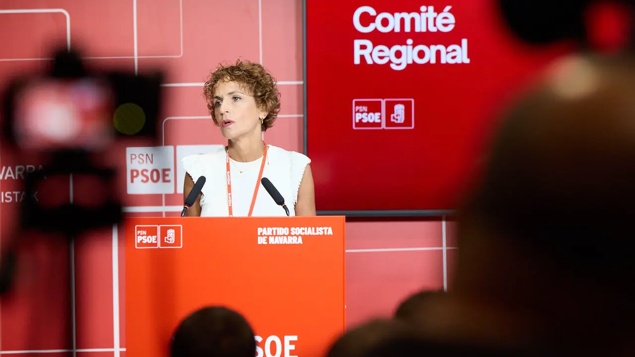 La secretaria general del PSN-PSOE, Mar&iacute;a Chivite, interviene en el Comit&eacute; Regional del partido. NAVARRA.COM