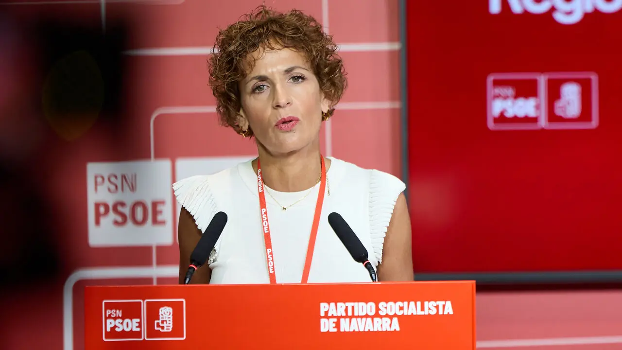 La secretaria general del PSN-PSOE, Mar&iacute;a Chivite, interviene en el Comit&eacute; Regional del partido. NAVARRA.COM