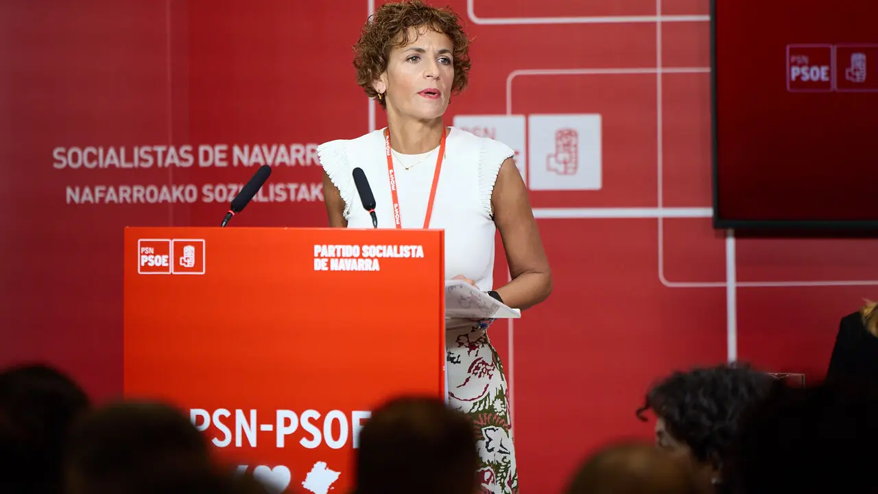 La secretaria general del PSN-PSOE, Mar&iacute;a Chivite, interviene en el Comit&eacute; Regional del partido. NAVARRA.COM