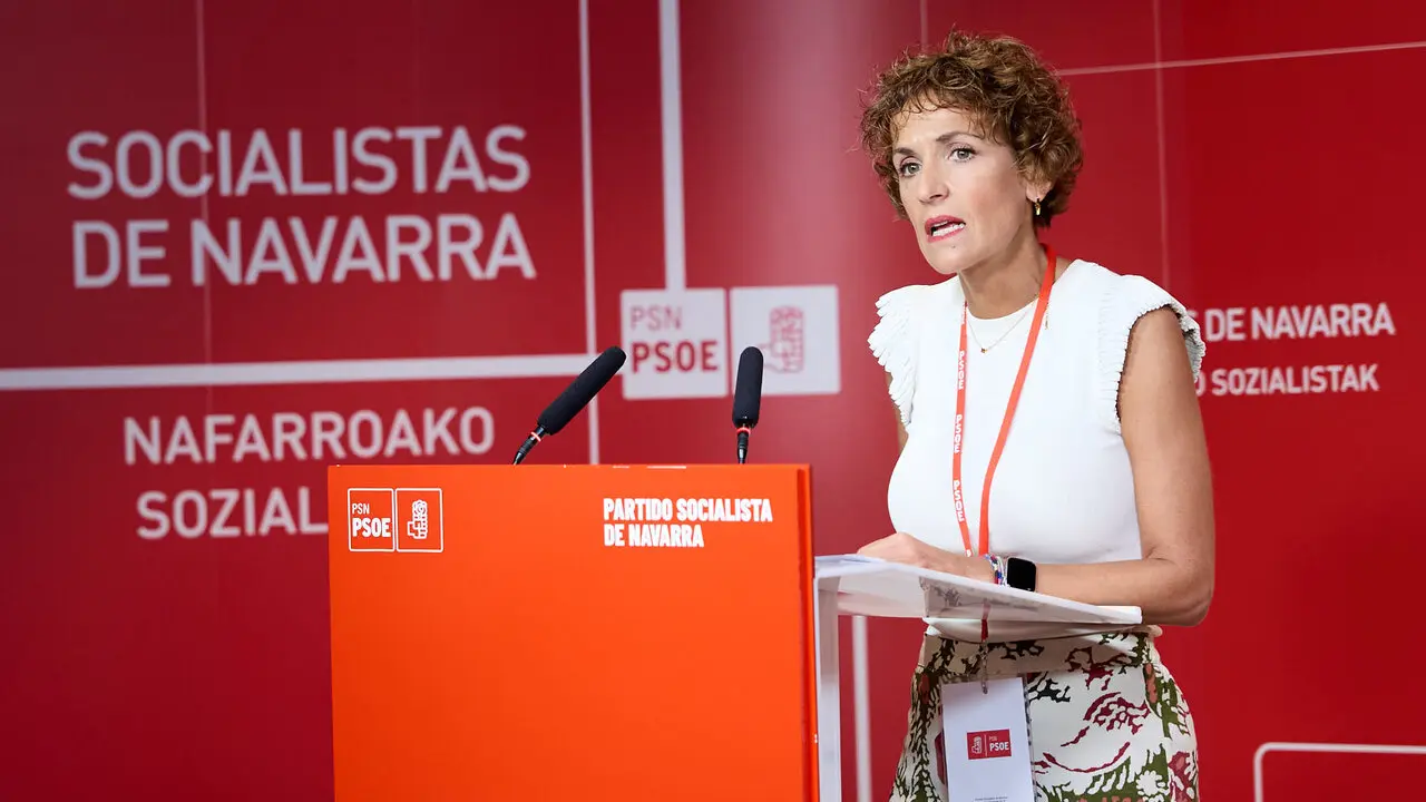 La secretaria general del PSN-PSOE, Mar&iacute;a Chivite, interviene en el Comit&eacute; Regional del partido. NAVARRA.COM