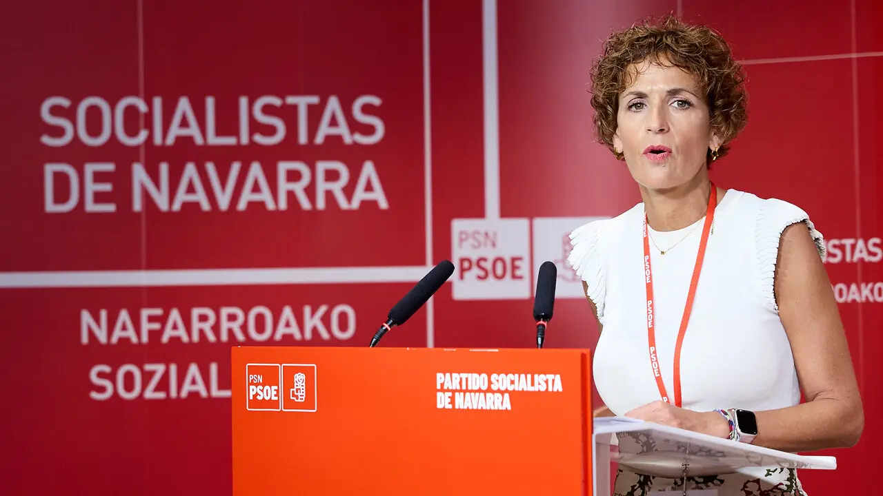 La secretaria general del PSN-PSOE, Mar&iacute;a Chivite, interviene en el Comit&eacute; Regional del partido. NAVARRA.COM