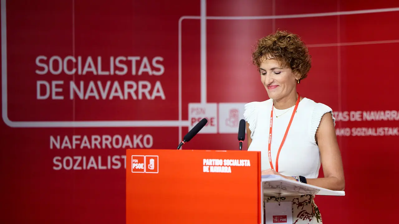 La secretaria general del PSN-PSOE, Mar&iacute;a Chivite, interviene en el Comit&eacute; Regional del partido. NAVARRA.COM