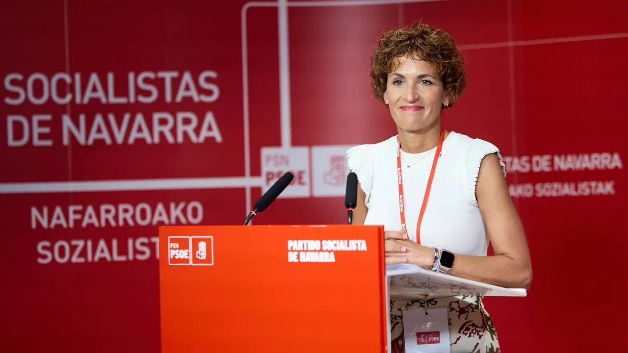 La secretaria general del PSN-PSOE, Mar&iacute;a Chivite, interviene en el Comit&eacute; Regional del partido. NAVARRA.COM
