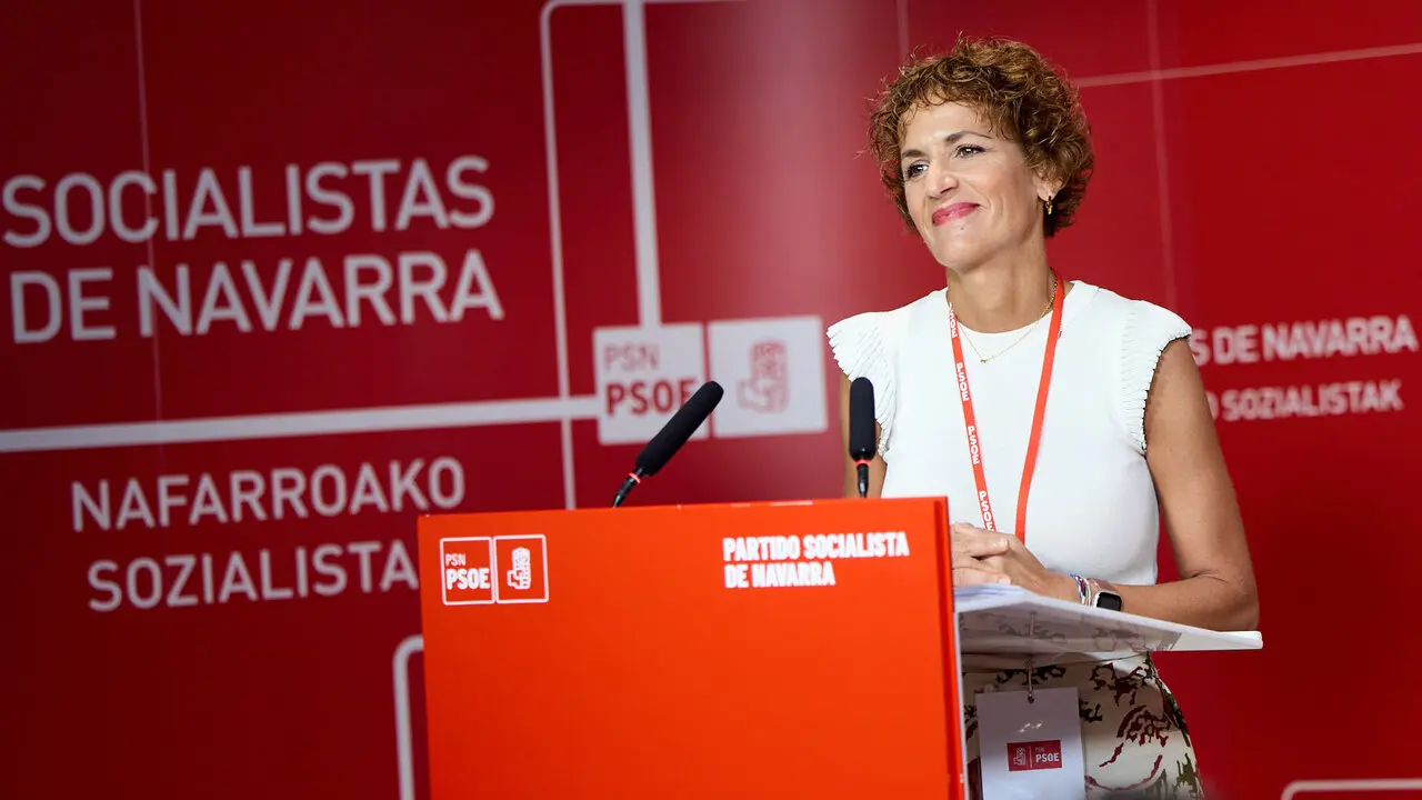 La secretaria general del PSN-PSOE, Mar&iacute;a Chivite, interviene en el Comit&eacute; Regional del partido. NAVARRA.COM