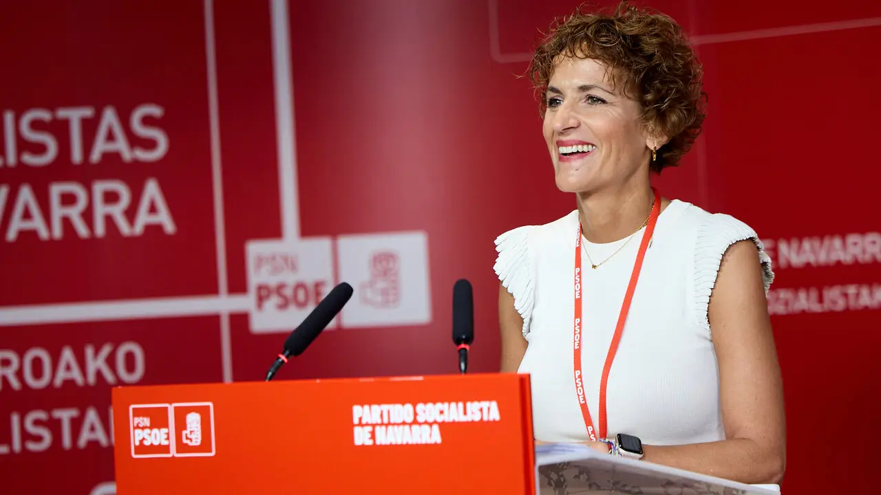 La secretaria general del PSN-PSOE, Mar&iacute;a Chivite, interviene en el Comit&eacute; Regional del partido. NAVARRA.COM