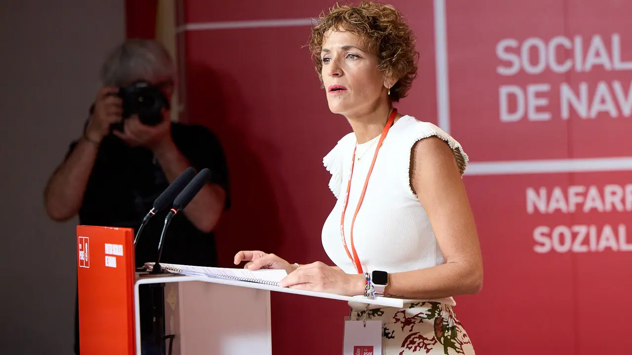 La secretaria general del PSN-PSOE, Mar&iacute;a Chivite, interviene en el Comit&eacute; Regional del partido. NAVARRA.COM
