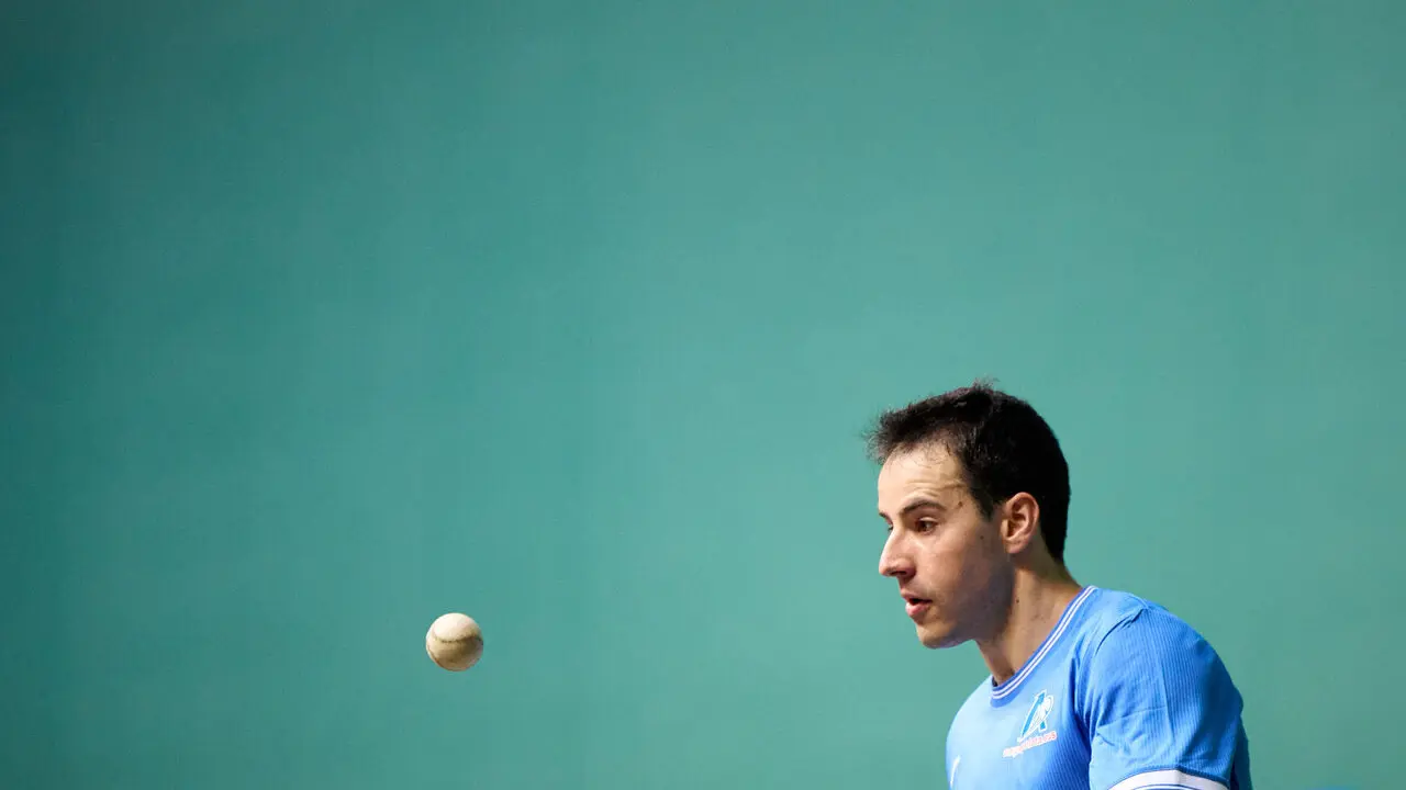 Final del Campeonato Manomanista de pelota vasca entre I&ntilde;aki Artola y Dar&iacute;o G&oacute;mez disputada en el pabell&oacute;n Navarra Arena de Pamplona. I&Ntilde;IGO ALZUGARAY