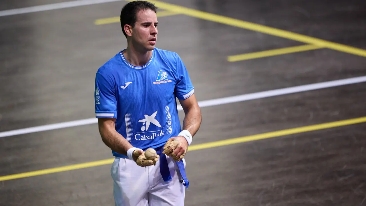 Final del Campeonato Manomanista de pelota vasca entre I&ntilde;aki Artola y Dar&iacute;o G&oacute;mez disputada en el pabell&oacute;n Navarra Arena de Pamplona. I&Ntilde;IGO ALZUGARAY