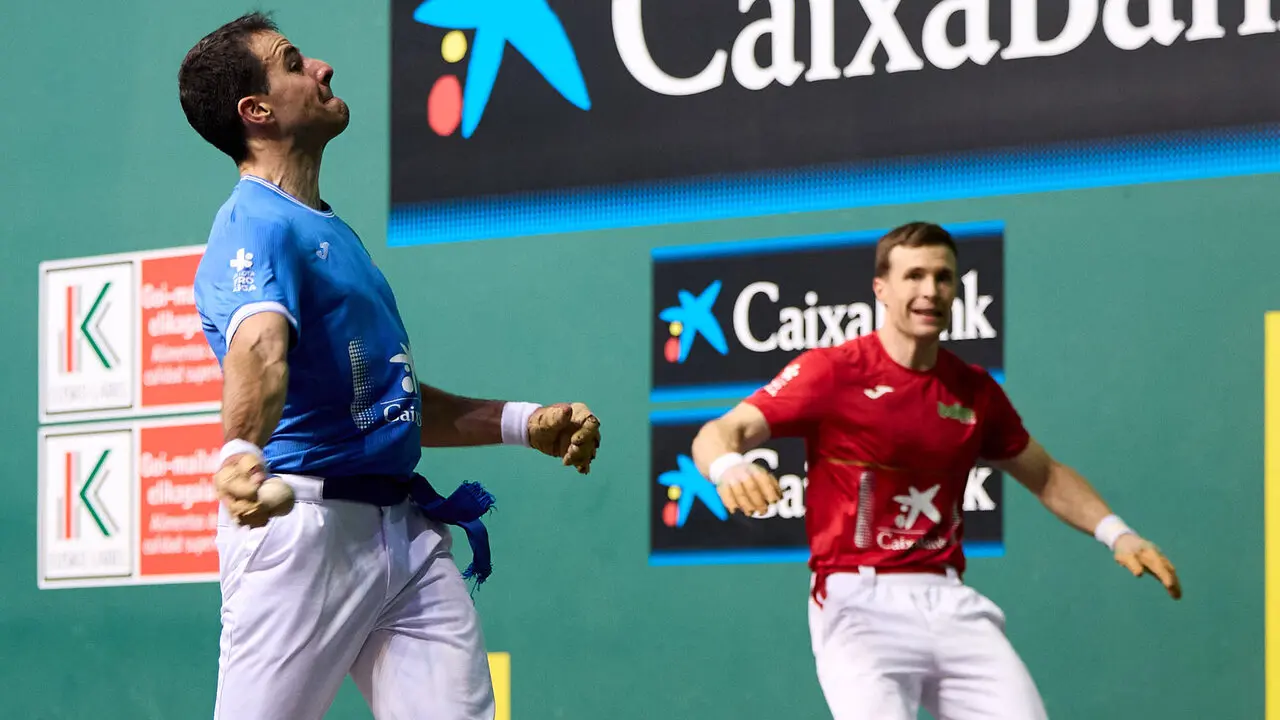 Final del Campeonato Manomanista de pelota vasca entre I&ntilde;aki Artola y Dar&iacute;o G&oacute;mez disputada en el pabell&oacute;n Navarra Arena de Pamplona. I&Ntilde;IGO ALZUGARAY