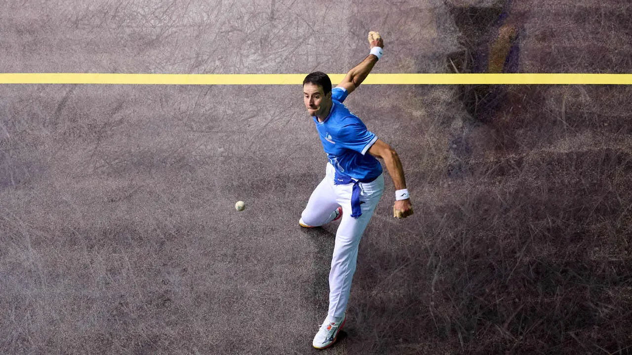 Final del Campeonato Manomanista de pelota vasca entre I&ntilde;aki Artola y Dar&iacute;o G&oacute;mez disputada en el pabell&oacute;n Navarra Arena de Pamplona. I&Ntilde;IGO ALZUGARAY