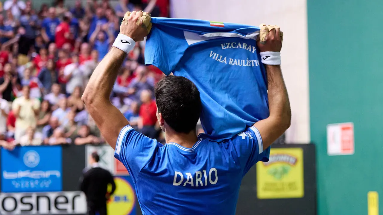 Final del Campeonato Manomanista de pelota vasca entre I&ntilde;aki Artola y Dar&iacute;o G&oacute;mez disputada en el pabell&oacute;n Navarra Arena de Pamplona. I&Ntilde;IGO ALZUGARAY