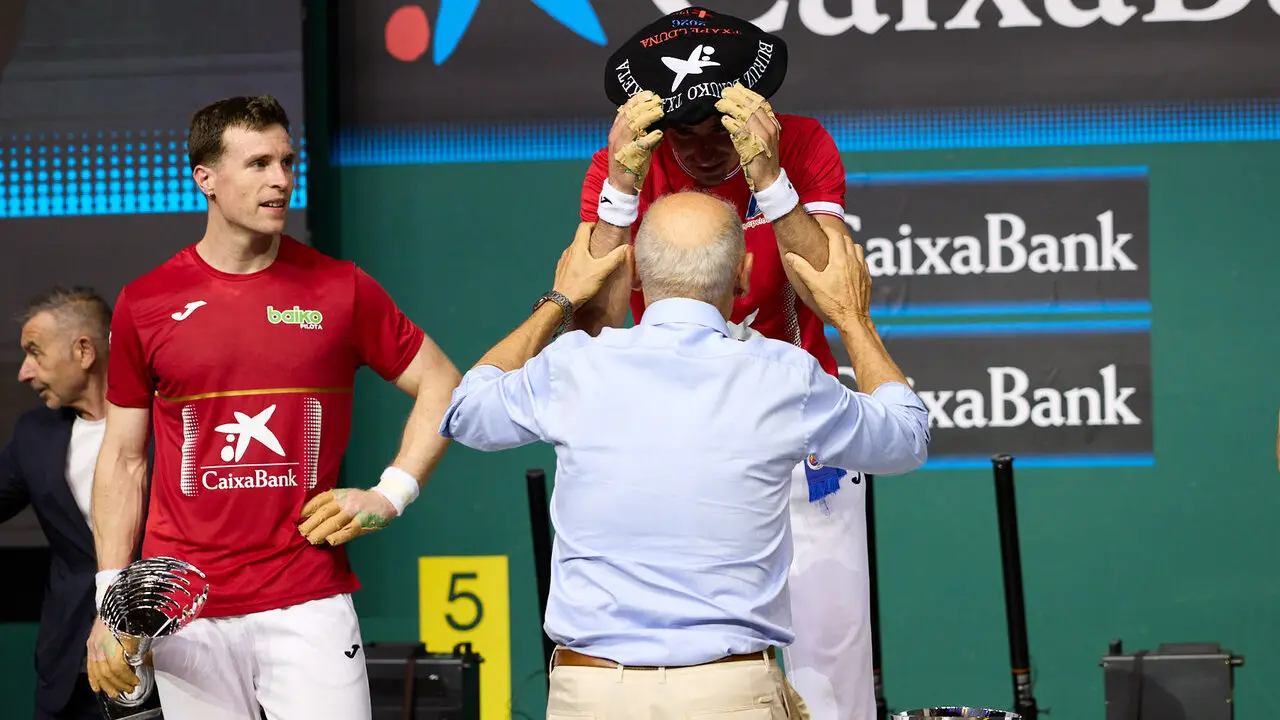 Final del Campeonato Manomanista de pelota vasca entre I&ntilde;aki Artola y Dar&iacute;o G&oacute;mez disputada en el pabell&oacute;n Navarra Arena de Pamplona. I&Ntilde;IGO ALZUGARAY
