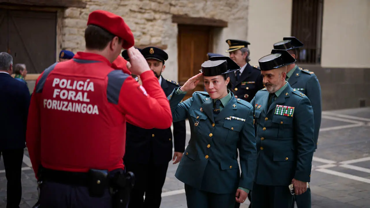 Funeral por los cinco polic&iacute;as forales fallecidos en un accidente de tr&aacute;fico. PABLO LASAOSA