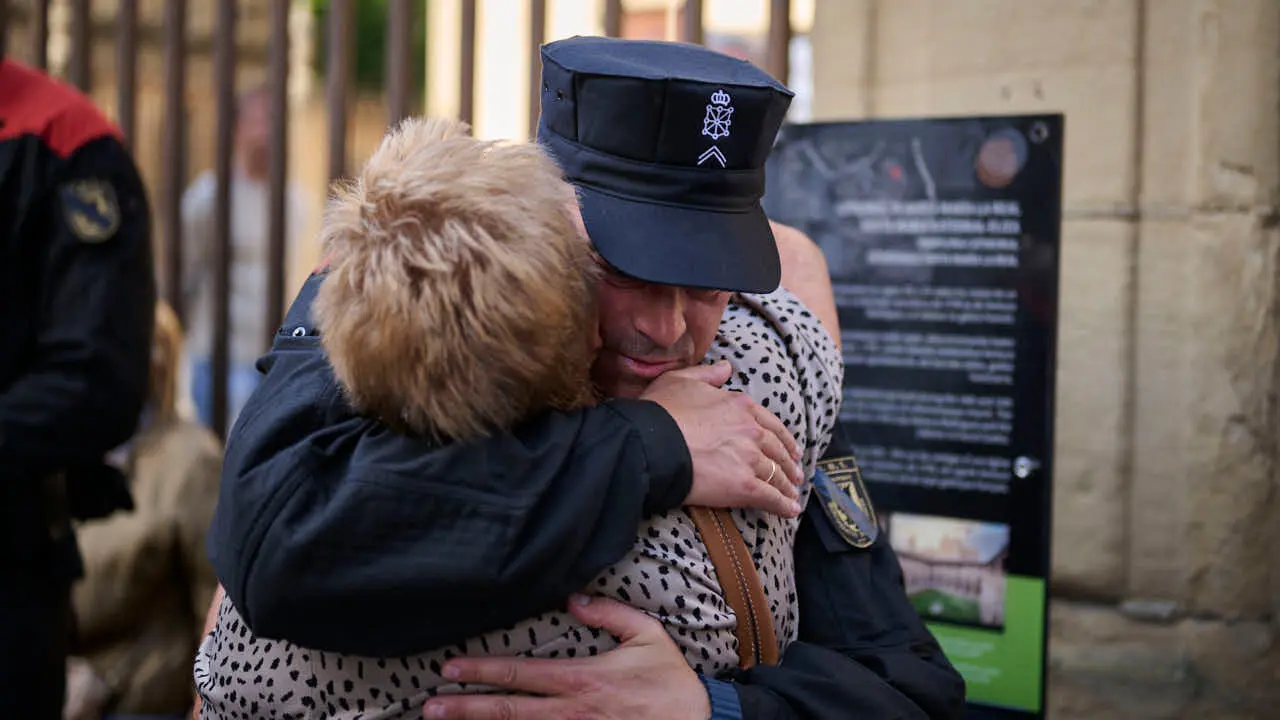 Funeral por los cinco polic&iacute;as forales fallecidos en un accidente de tr&aacute;fico. PABLO LASAOSA