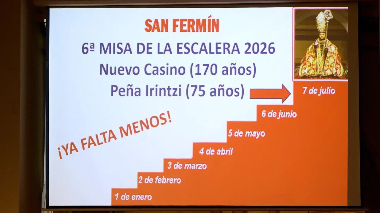 Misa del 6 de junio en la Capilla de San Ferm&iacute;n de la iglesia de San Lorenzo con motivo del sexto pelda&ntilde;o de la escalera sanferminera de 2026. I&Ntilde;IGO ALZUGARAY