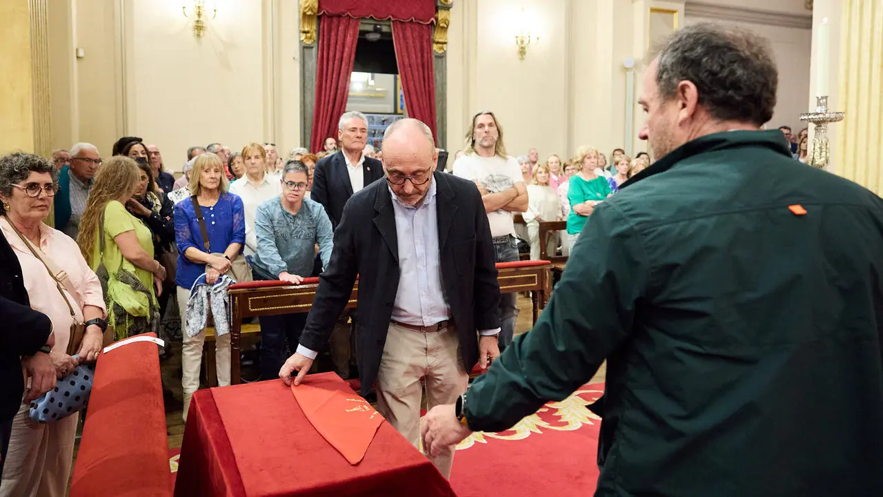 Misa del 6 de junio en la Capilla de San Ferm&iacute;n de la iglesia de San Lorenzo con motivo del sexto pelda&ntilde;o de la escalera sanferminera de 2026. I&Ntilde;IGO ALZUGARAY