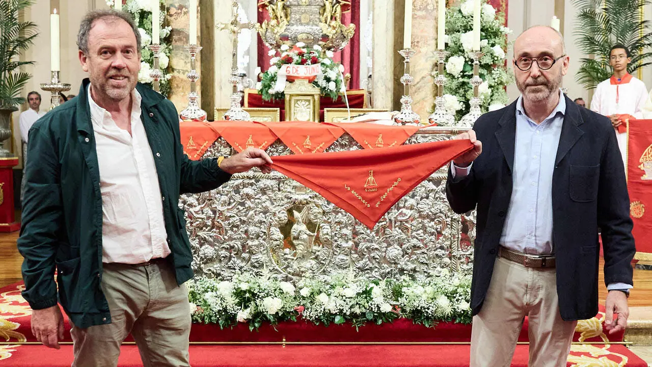 Misa del 6 de junio en la Capilla de San Ferm&iacute;n de la iglesia de San Lorenzo con motivo del sexto pelda&ntilde;o de la escalera sanferminera de 2026. I&Ntilde;IGO ALZUGARAY