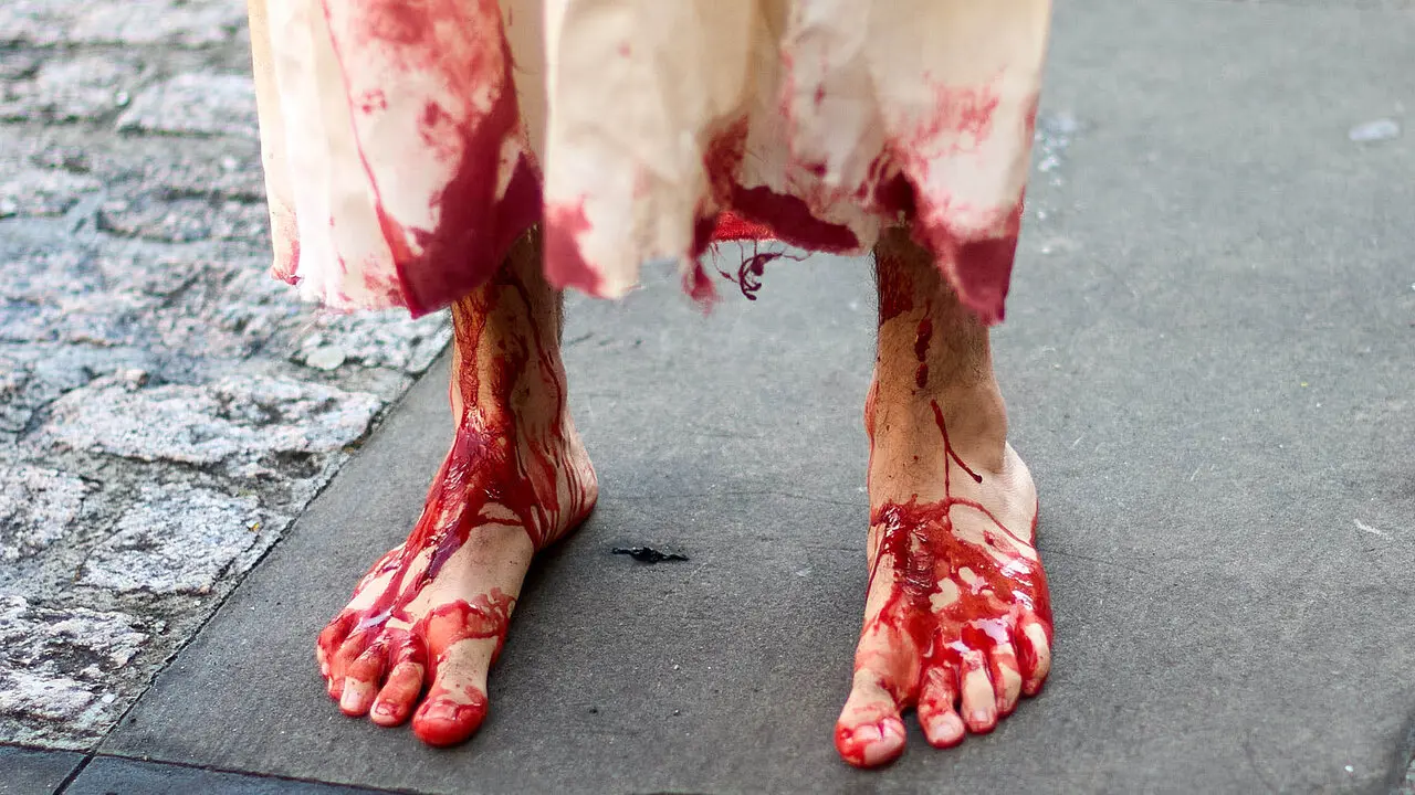 Concentraci&oacute;n de AnimaNaturalis y PETA para exigir el fin de las corridas de toros en v&iacute;speras de las fiestas de San Ferm&iacute;n 2026. I&Ntilde;IGO ALZUGARAY