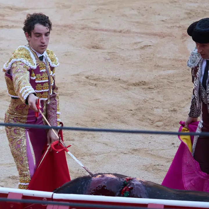 Primera Corrida Feria del Toro de San Ferm&iacute;n 2026 con reses de Fuente Ymbro para los diestros Daniel Luque, V&iacute;ctor Hern&aacute;ndez y Aar&oacute;n Palacio. I&Ntilde;IGO ALZUGARAY