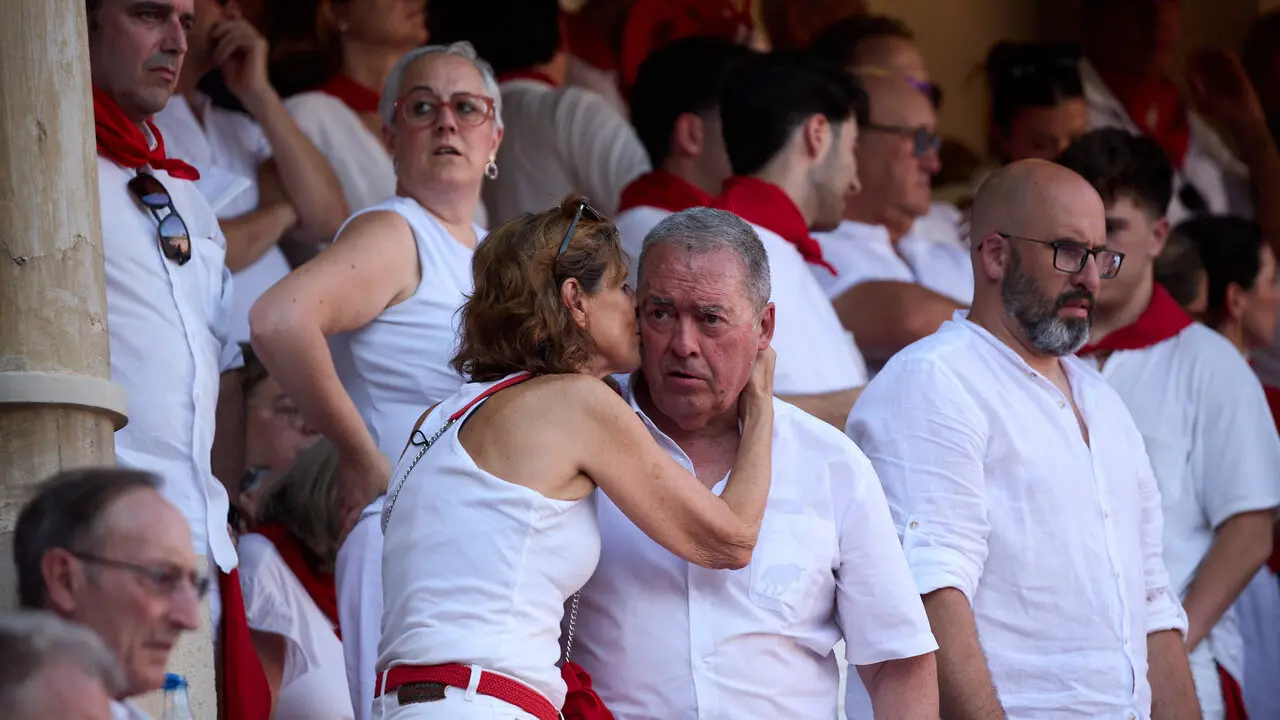 Los tendidos de la Plaza de Toros de Pamplona durante la primera corrida de la Feria del Toro de San Ferm&iacute;n 2026. I&Ntilde;IGO ALZUGARAY