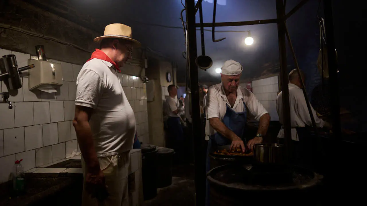 La Churrer&iacute;a de La Ma&ntilde;ueta durante San Ferm&iacute;n 2026. PABLO LASAOSA