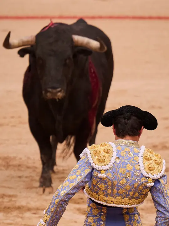 Tercera corrida de la Feria del Toro de Pamplona durante San Ferm&iacute;n 2026 de la ganader&iacute;a Victoriano del R&iacute;o para Alejandro Talavante, Roca Rey y David de Miranda. PABLO LASAOSA