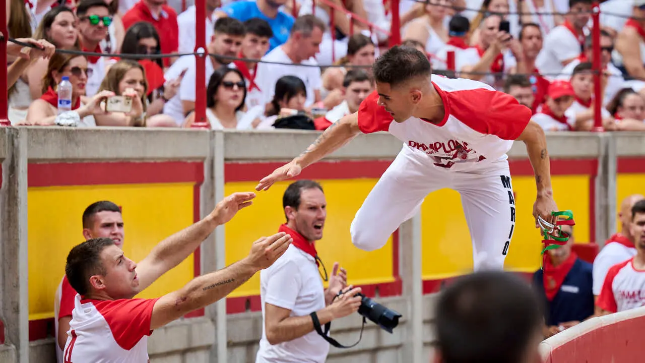Concurso de anillas enla Plaza de Toros de Pamplona durante San Ferm&iacute;n 2026. PABLO LASAOSA