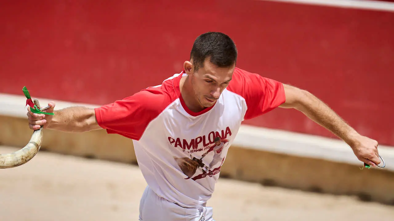 Concurso de anillas enla Plaza de Toros de Pamplona durante San Ferm&iacute;n 2026. PABLO LASAOSA