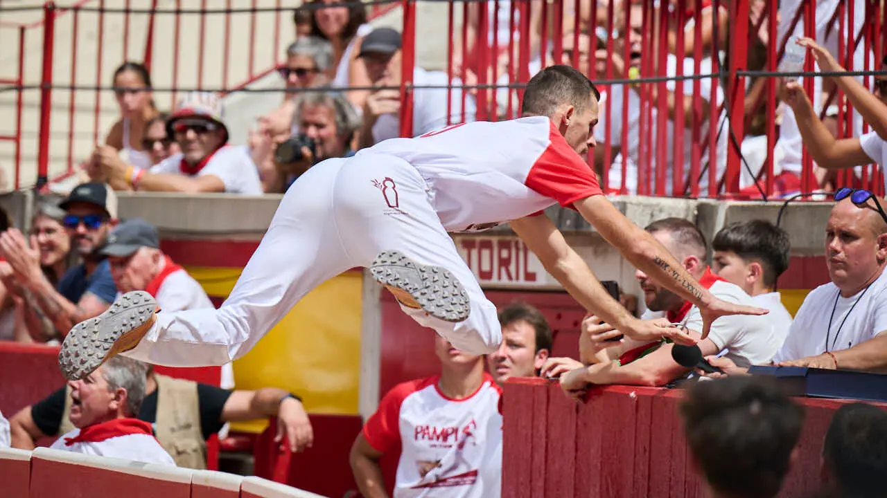 Concurso de anillas enla Plaza de Toros de Pamplona durante San Ferm&iacute;n 2026. PABLO LASAOSA