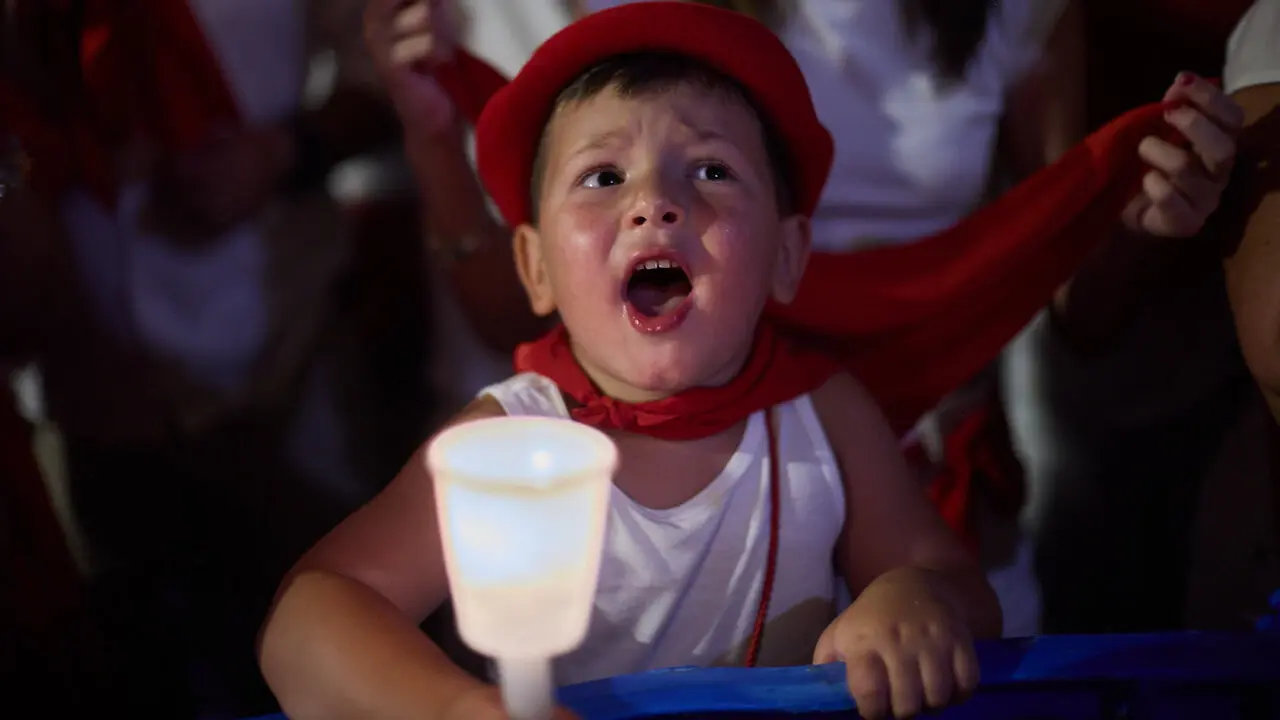 Pobre de m&iacute; en la Plaza del Ayuntamiento de Pamplona con el que finalizan los nueve d&iacute;as de las Fiestas de San Ferm&iacute;n 2026. I&Ntilde;IGO ALZUGARAY