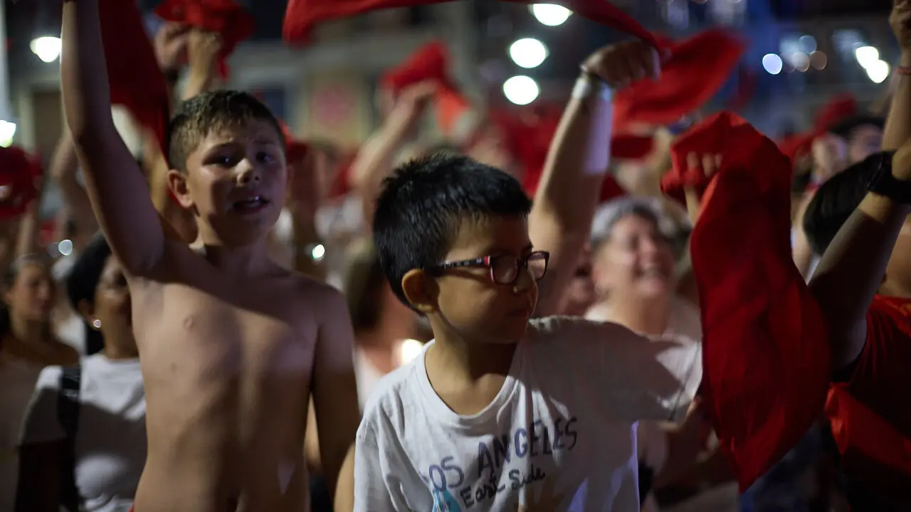 Pobre de m&iacute; en la Plaza del Ayuntamiento de Pamplona con el que finalizan los nueve d&iacute;as de las Fiestas de San Ferm&iacute;n 2026. I&Ntilde;IGO ALZUGARAY