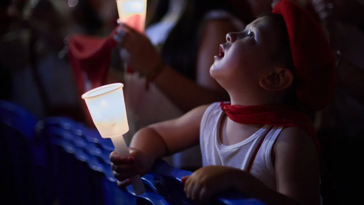 Pobre de m&iacute; en la Plaza del Ayuntamiento de Pamplona con el que finalizan los nueve d&iacute;as de las Fiestas de San Ferm&iacute;n 2026. I&Ntilde;IGO ALZUGARAY