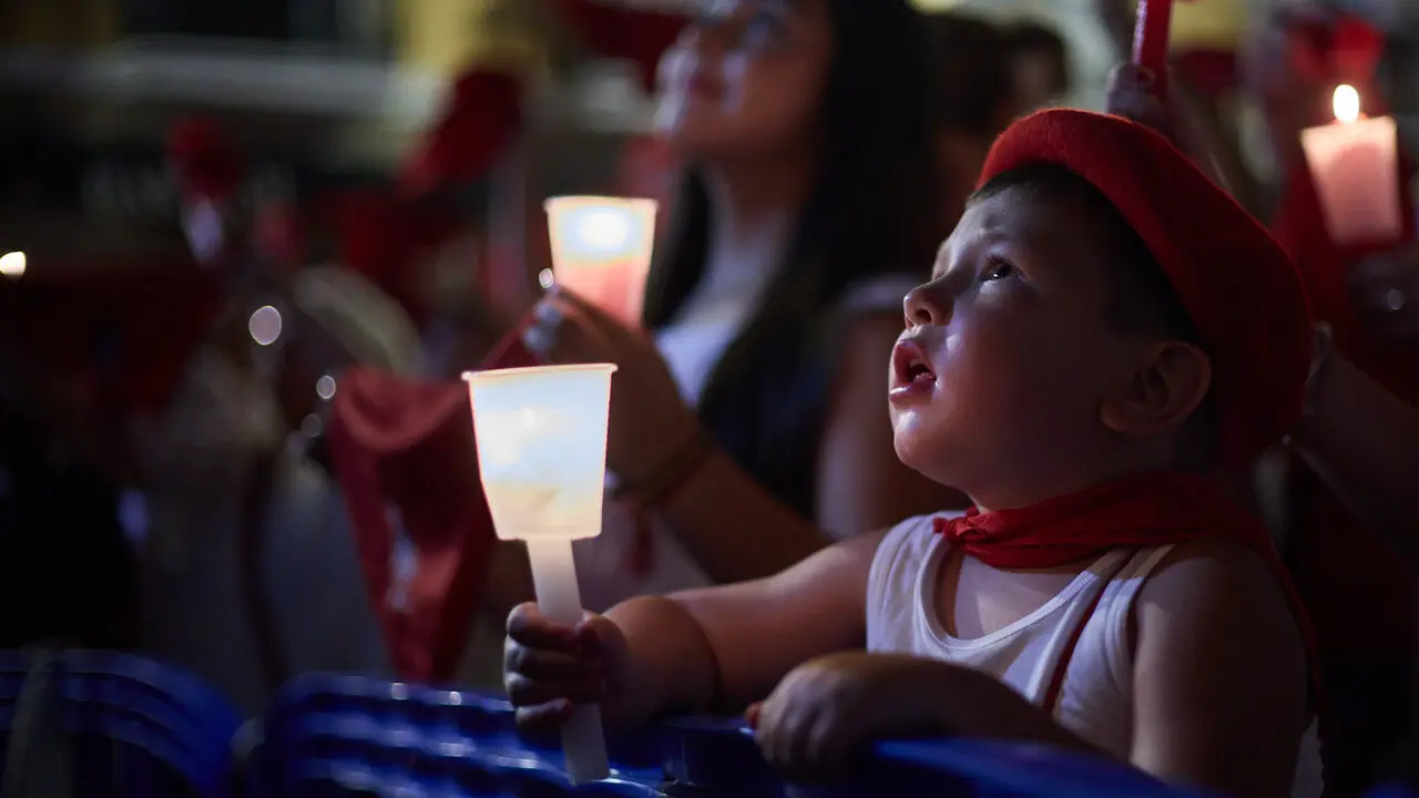 Pobre de m&iacute; en la Plaza del Ayuntamiento de Pamplona con el que finalizan los nueve d&iacute;as de las Fiestas de San Ferm&iacute;n 2026. I&Ntilde;IGO ALZUGARAY