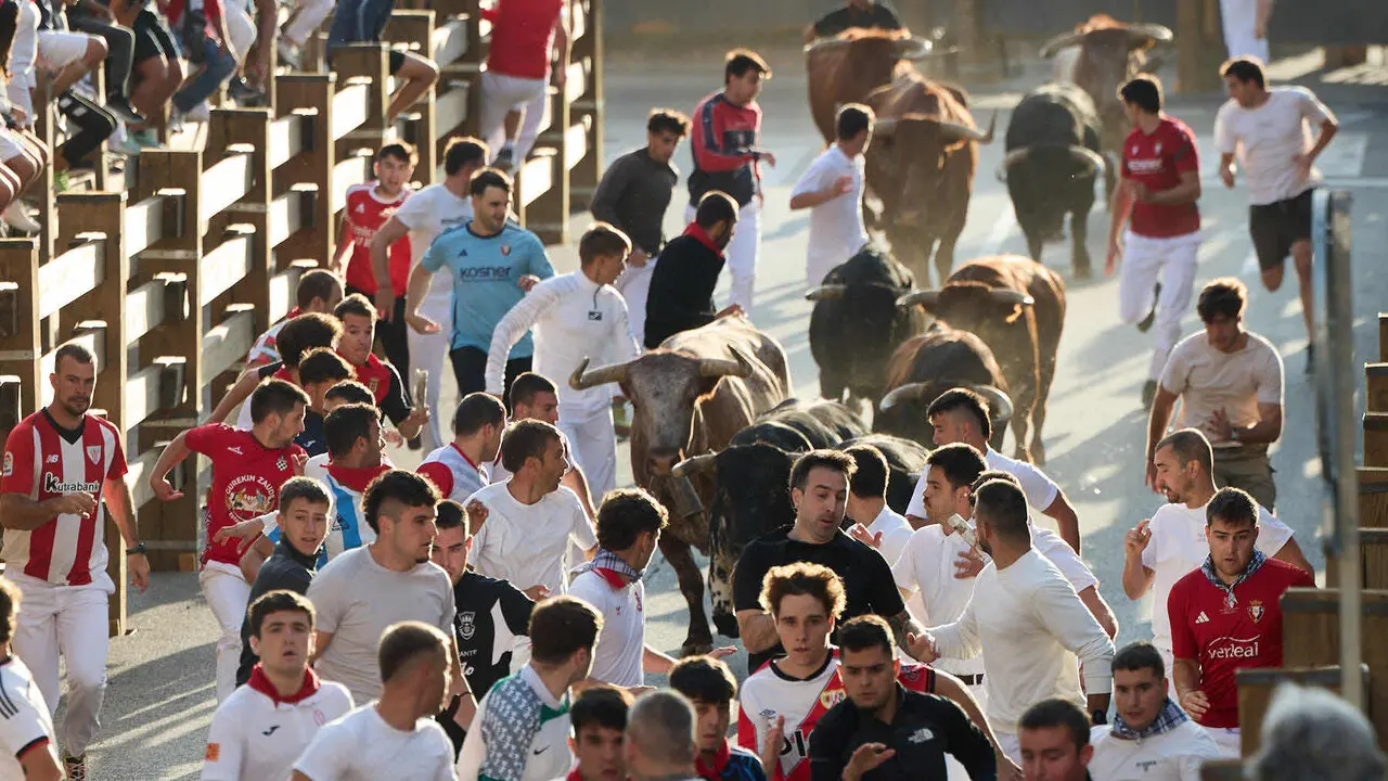Tercer encierro de las Fiestas de Tudela 2026. I&Ntilde;IGO ALZUGARAY